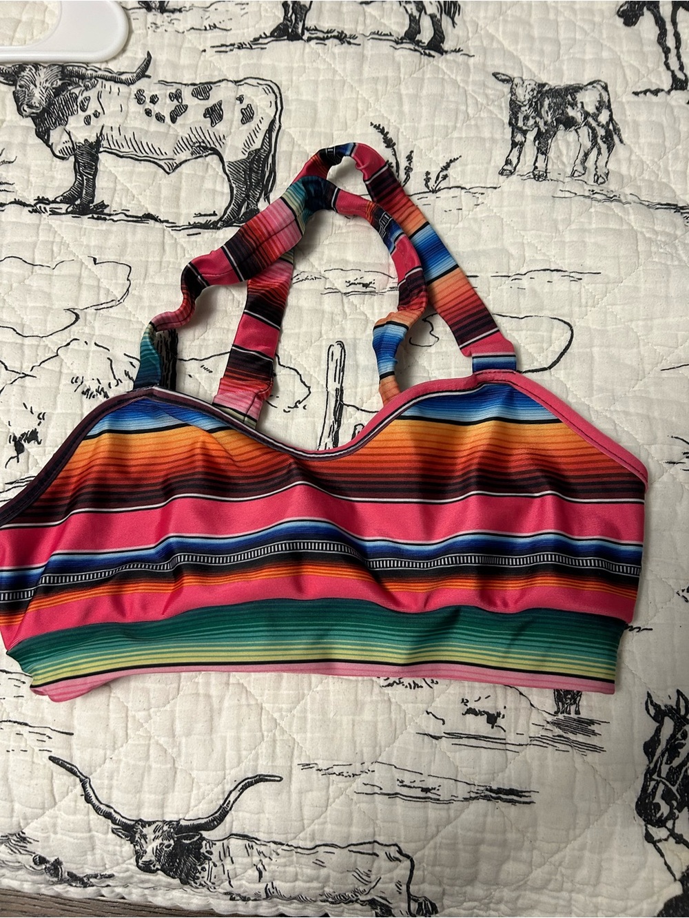 Sunflower Boutique Multicolor Striped sports bra